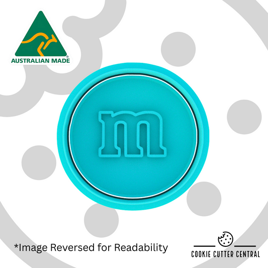 Mini M'n'M Cookie Cutter and Embosser - 4.5cm Round