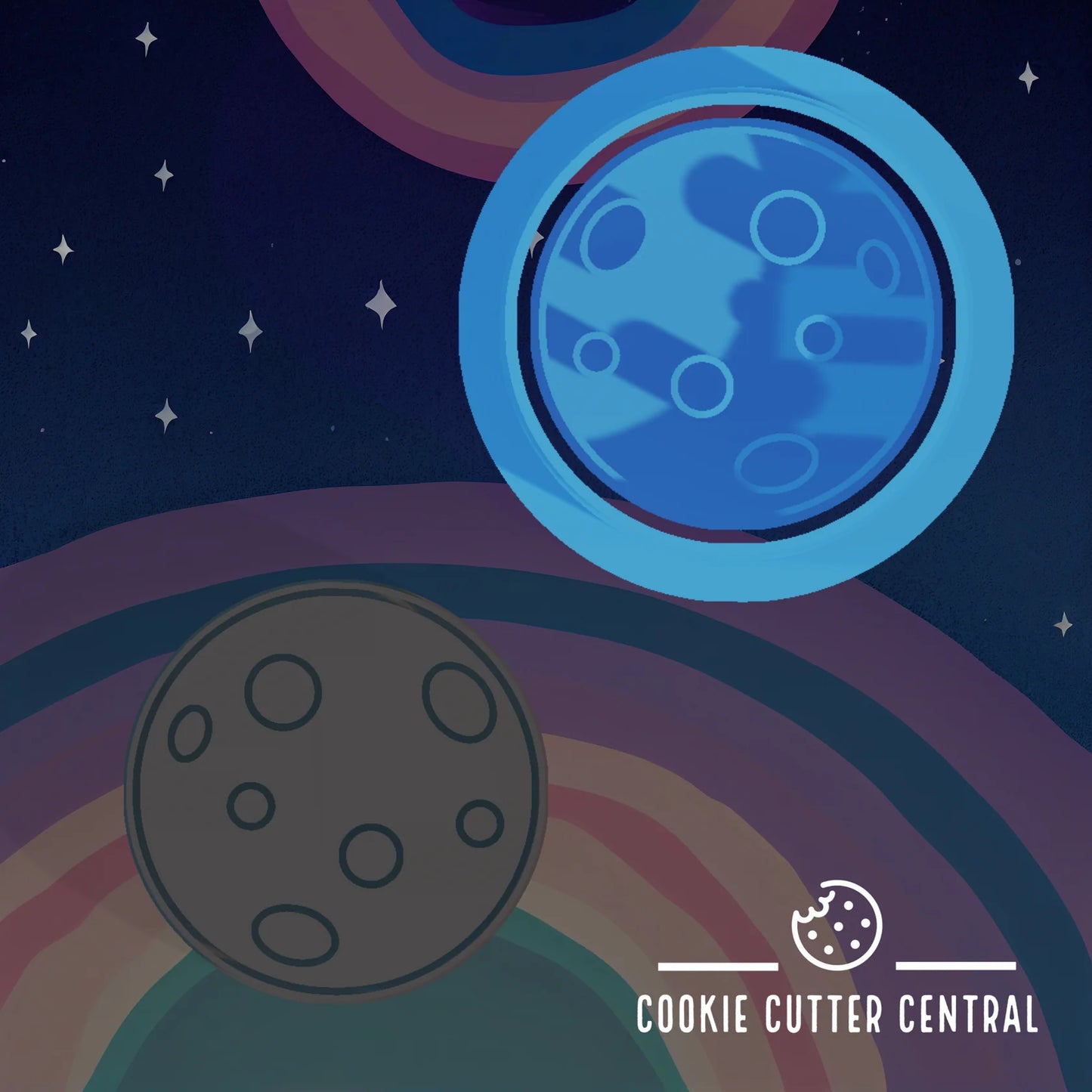 Mini Planets Cookie Cutter and Embosser Set