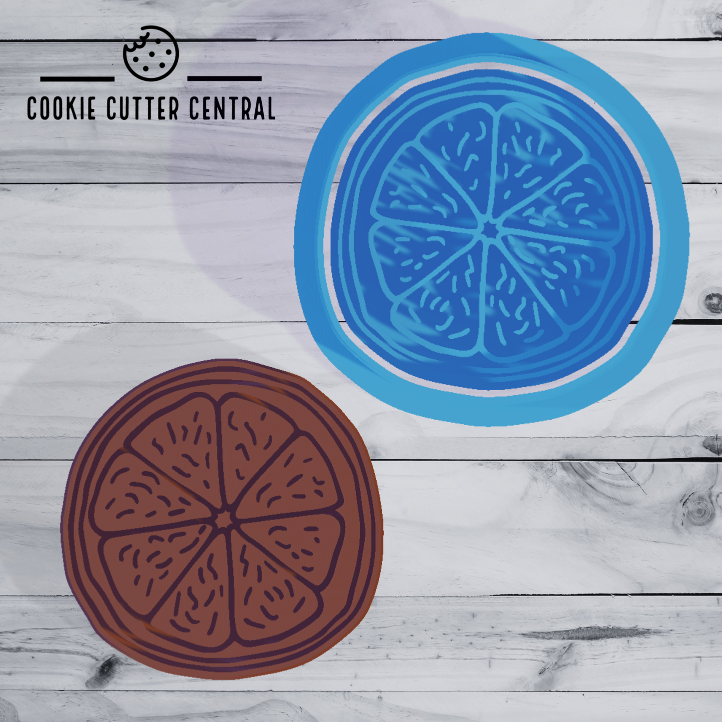 Mini Orange Slice Cookie Cutter and Embosser - 4.2cm x 4.2cm