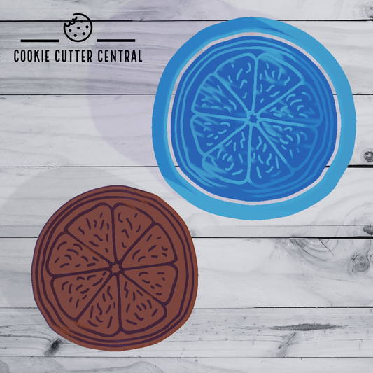 Mini Orange Slice Cookie Cutter and Embosser - 4.2cm x 4.2cm