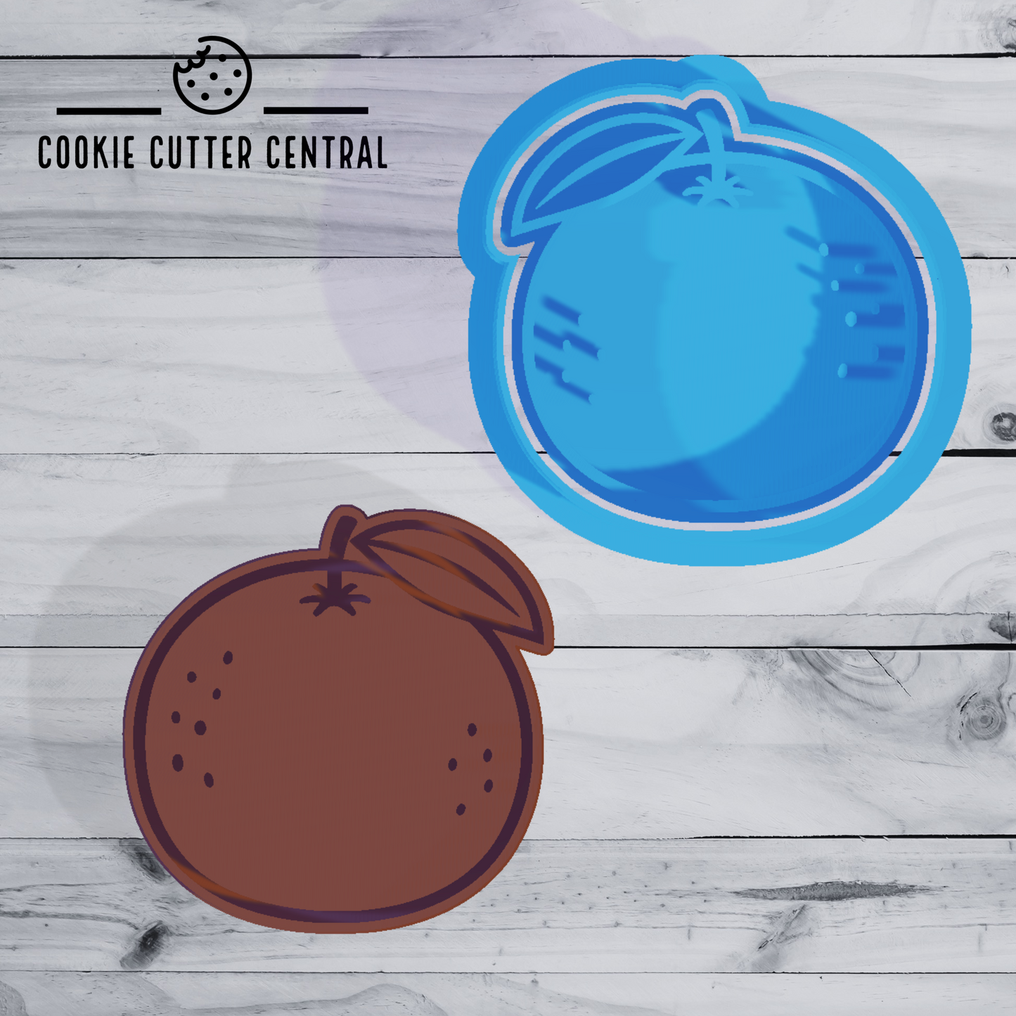 Mini Orange Cookie Cutter and Embosser - 5cm x 5cm