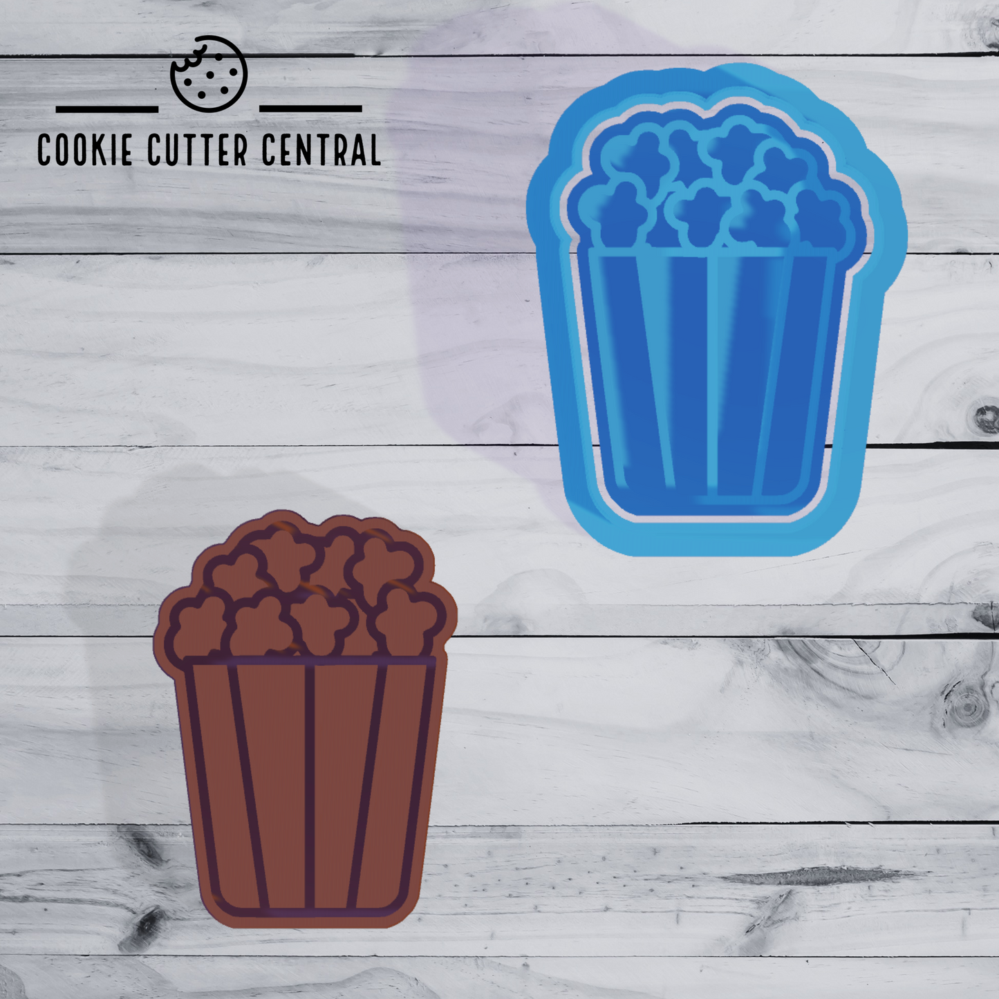 Mini Popcorn Cookie Cutter and Embosser - 5.1cm x 3.7cm