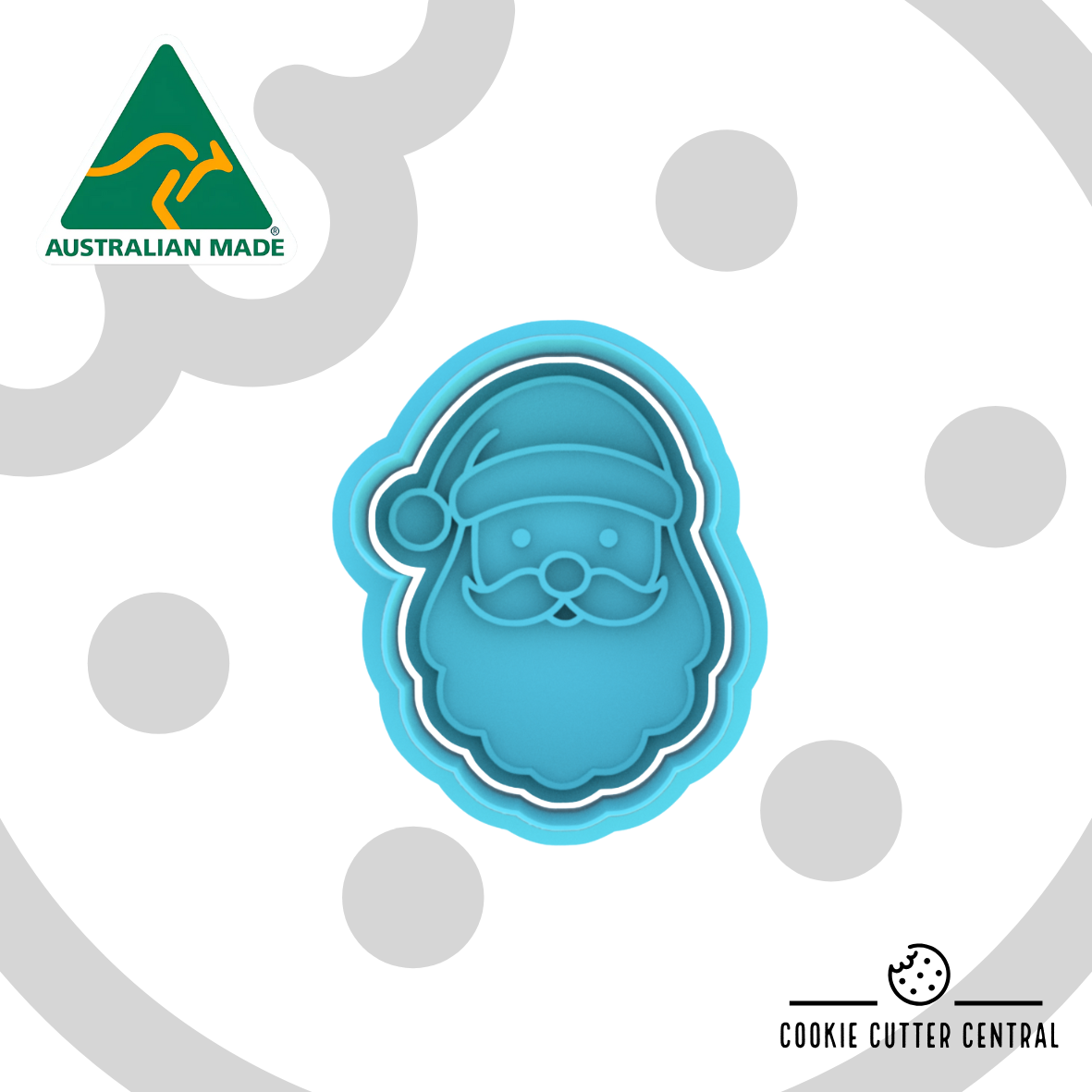 Mini Santa Cookie Cutter and Embosser - 5cm x 4cm