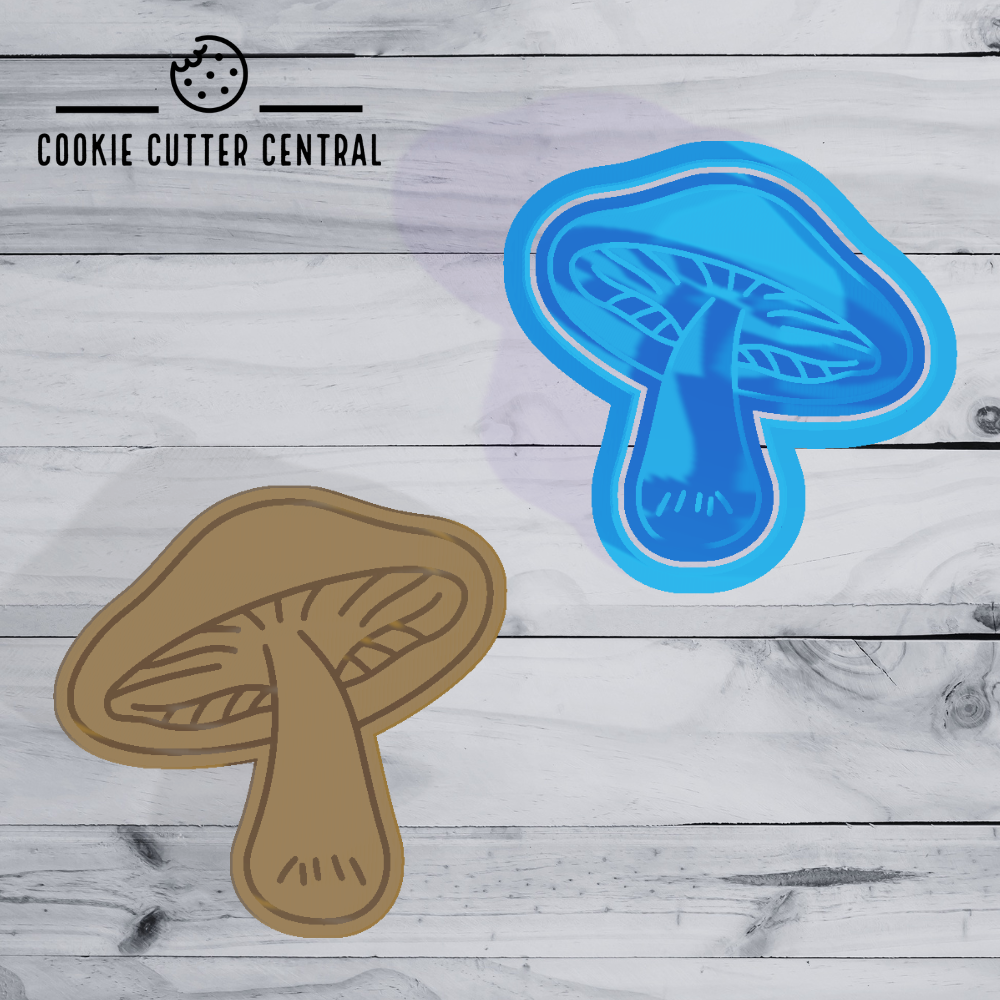 Mushroom Cookie Cutter and Embosser - 6.1cm x 6.1cm