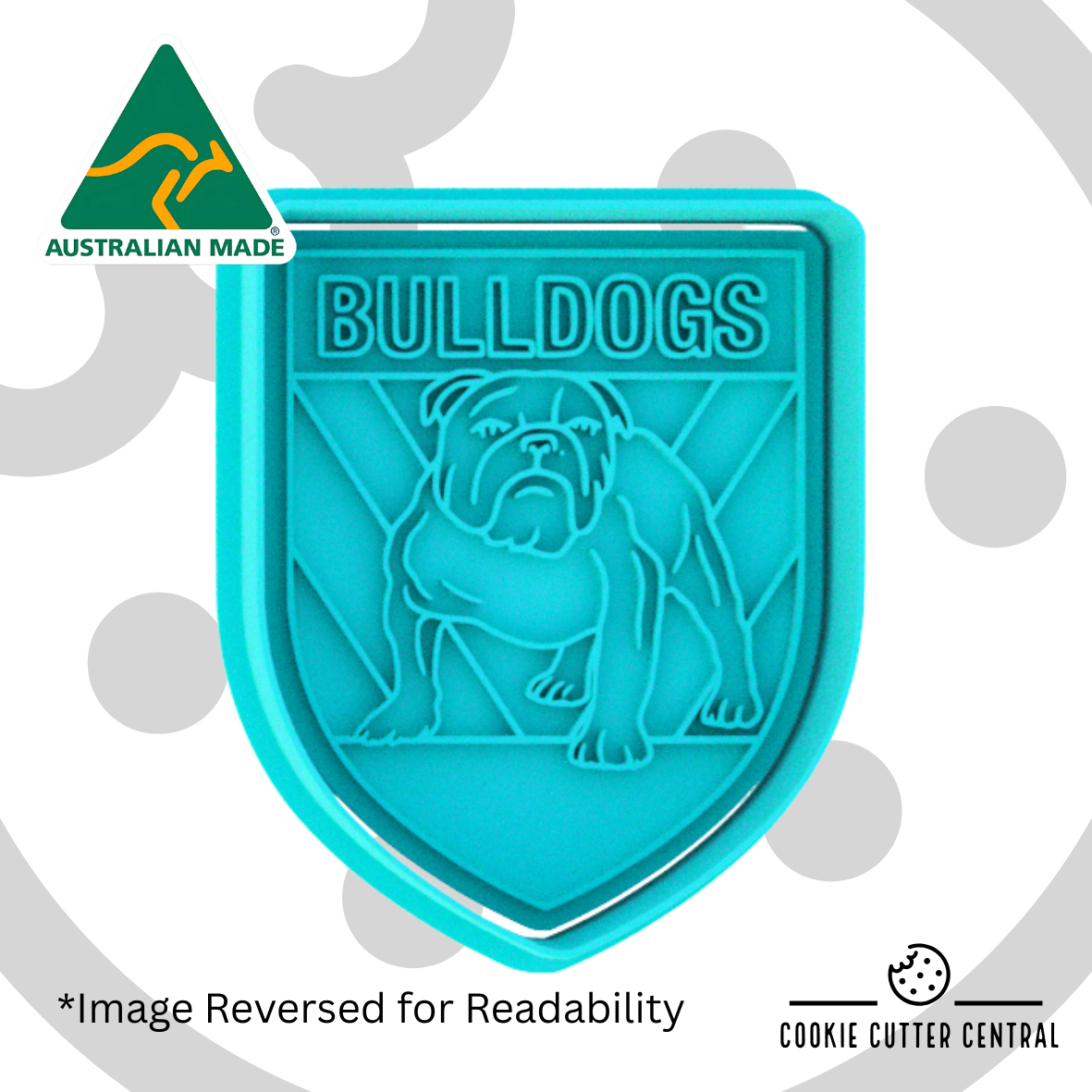 NRL - Canterbury-Bankstown Bulldogs Logo Cookie Cutter and Embosser - 8cm x 6.4cm