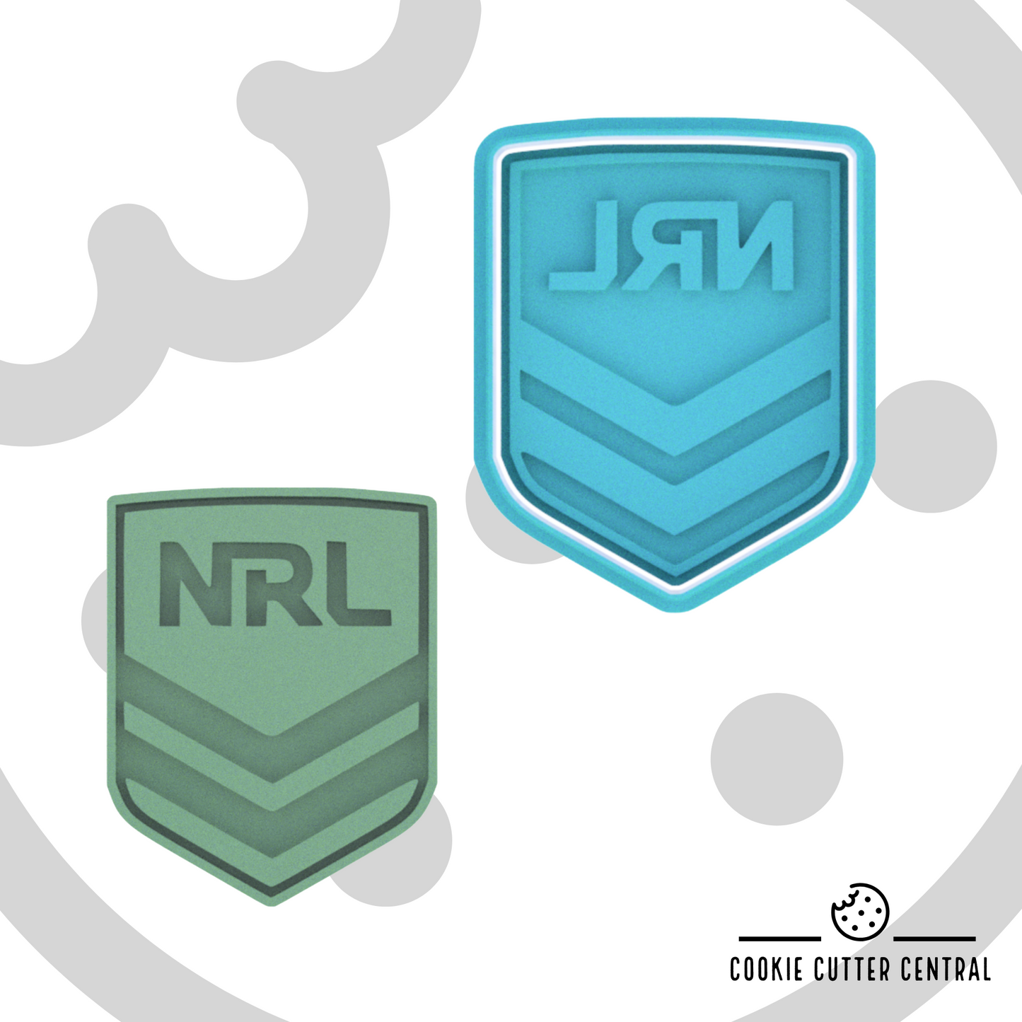 NRL Logo Cookie Cutter and Embosser - 7.9cm x 6.2cm
