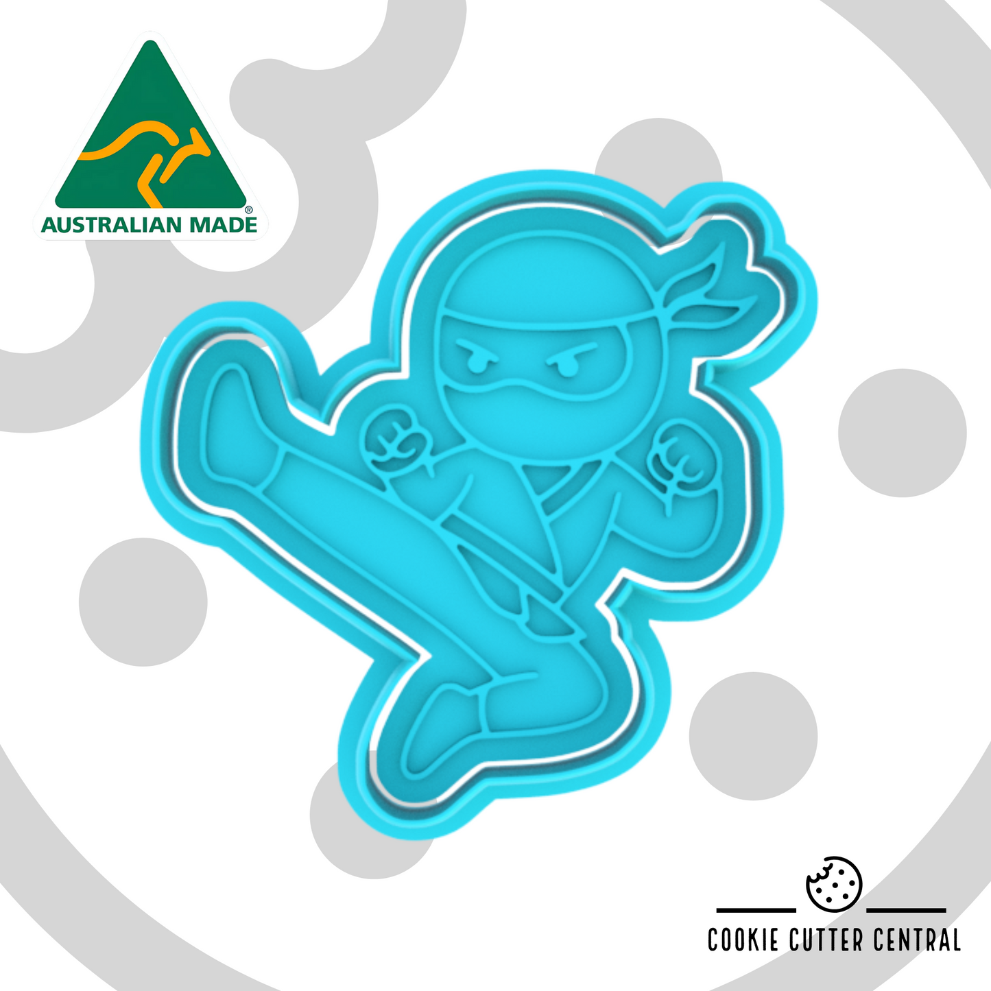 Ninja Cookie Cutter and Embosser - 7.5cm x 7.6cm