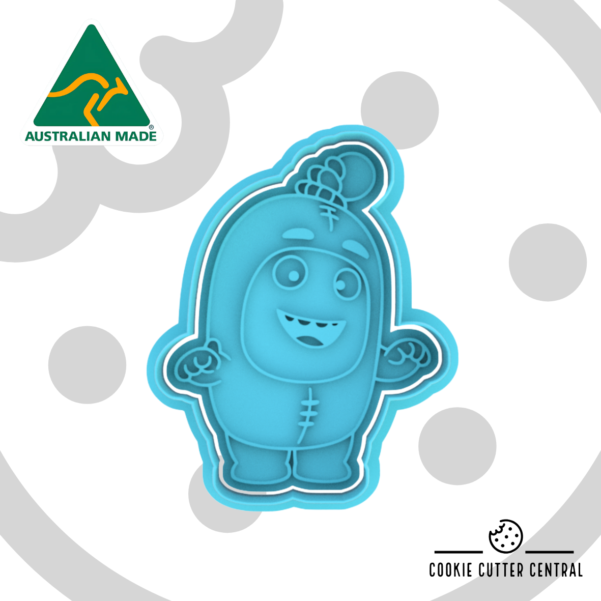 Oddbods - Newt (PINK) Cookie Cutter and Embosser - 8.4cm x 6.6cm