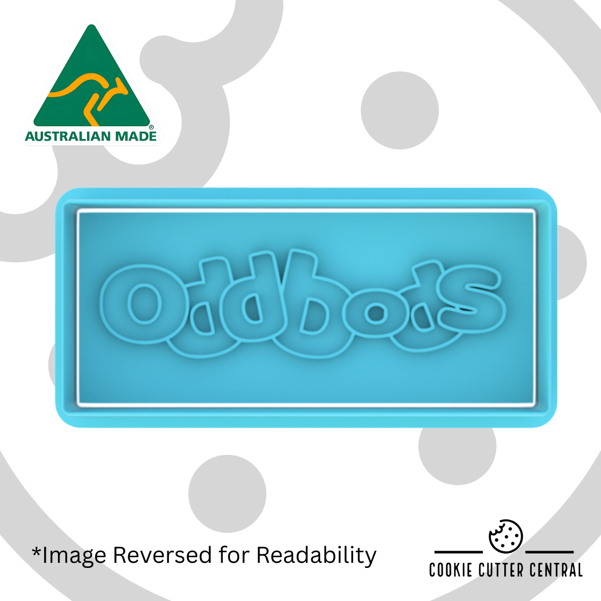 Oddbods Logo Cookie Cutter and Embosser - 3.7cm x 8.8cm