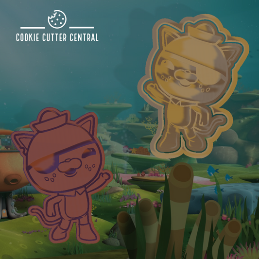 Octonauts - Kwazii Kitten Cookie Cutter and Embosser - 9.6cm x 7.2cm
