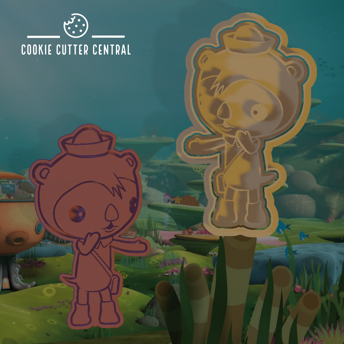 Octonauts - Shellington Sea Otter Cookie Cutter and Embosser - 11cm x 6.5cm