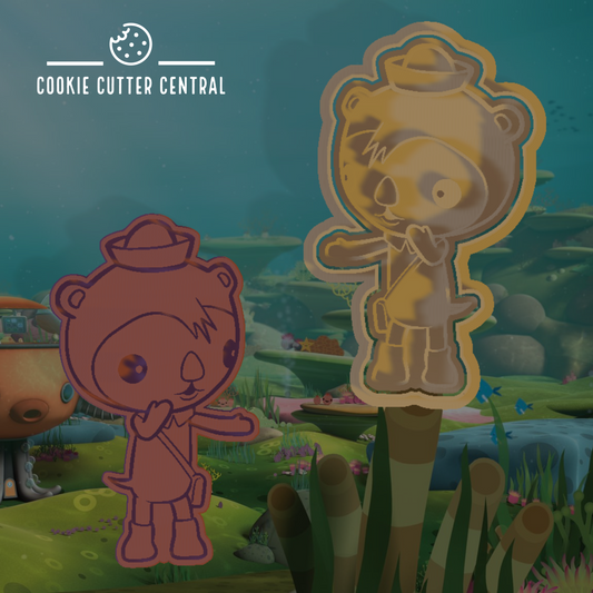 Octonauts - Shellington Sea Otter Cookie Cutter and Embosser - 11cm x 6.5cm