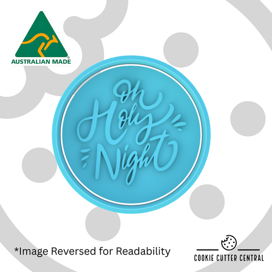 Oh Holy Night Cookie Cutter and Embosser - 6.5cm Round