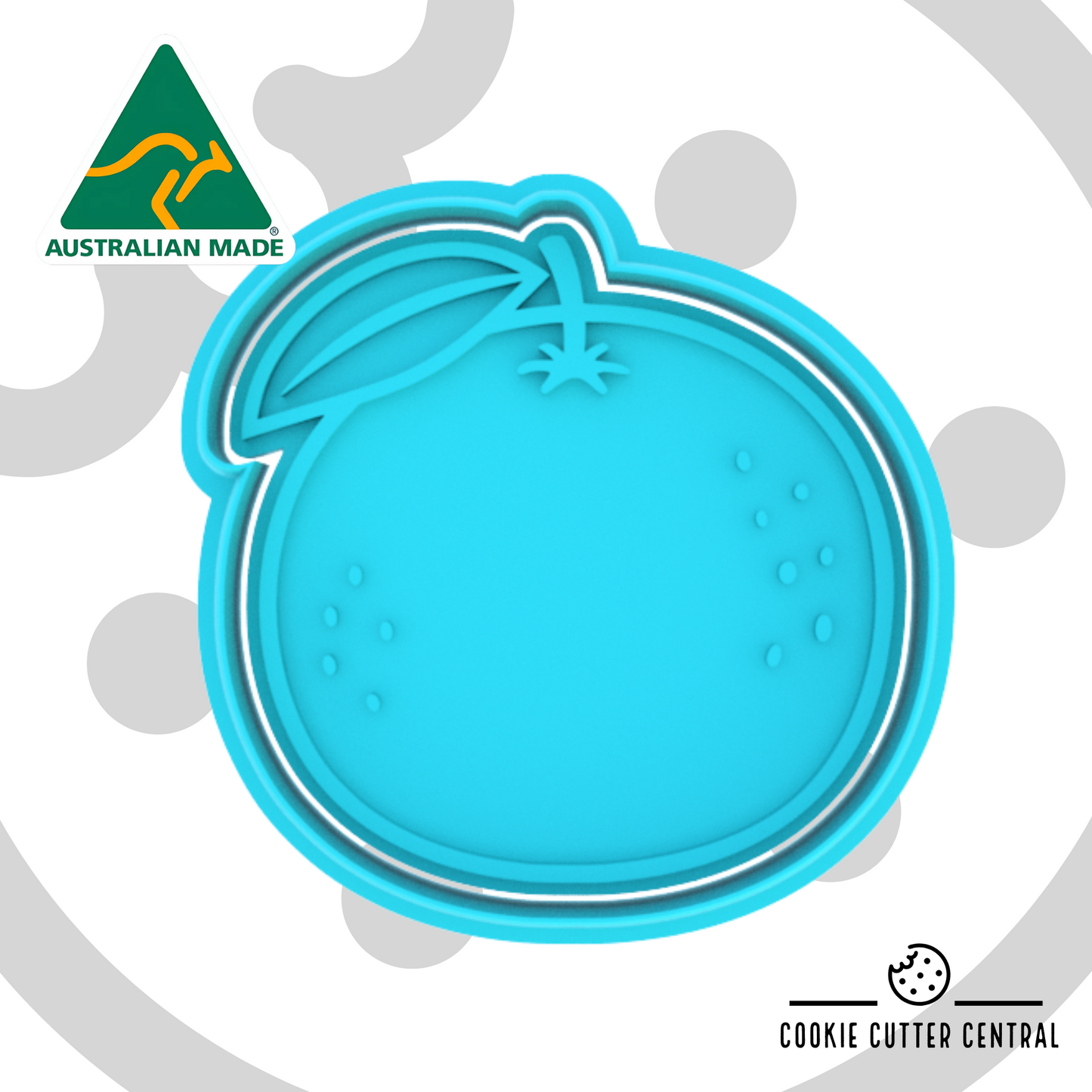 Orange Cookie Cutter and Embosser - 6.6cm