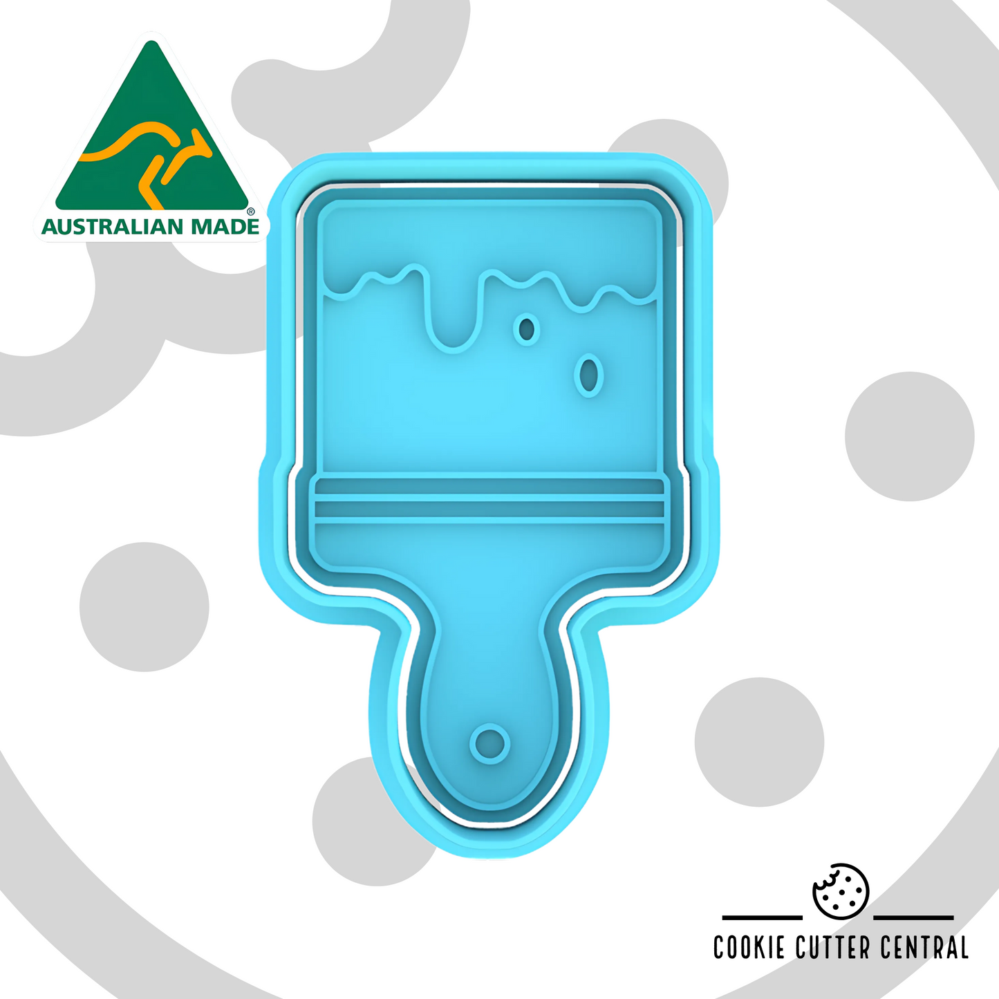 Paint Brush Cookie Cutter and Embosser - 8.4cm x 5.2cm