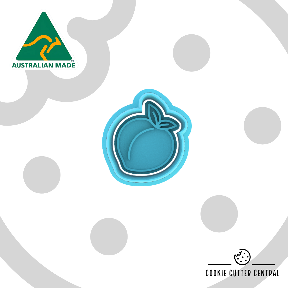 Peach Micro Cookie Cutter and Embosser - 3cm x 2.7cm