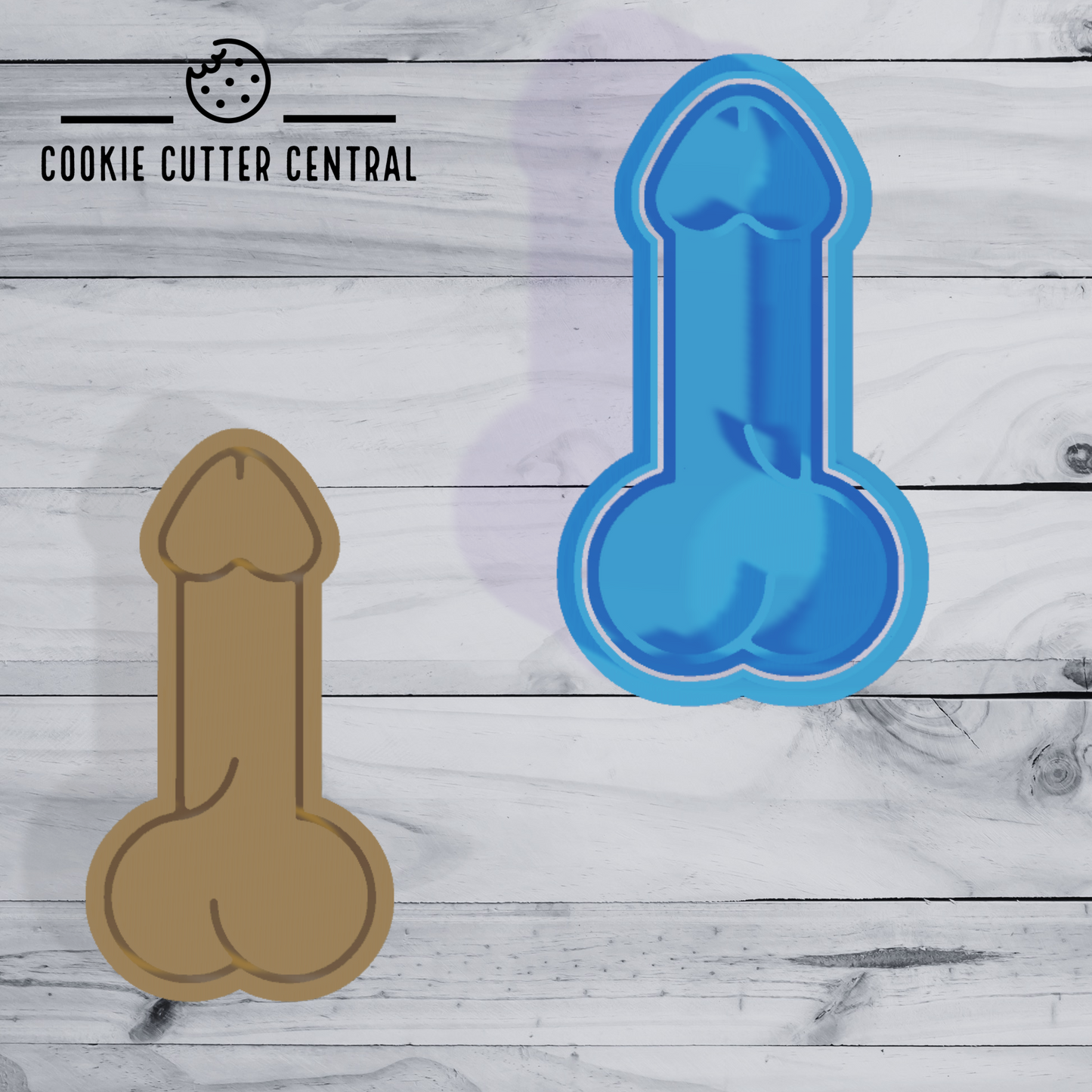 Penis Cookie Cutter and Embosser - 9.8cm x 5.2cm