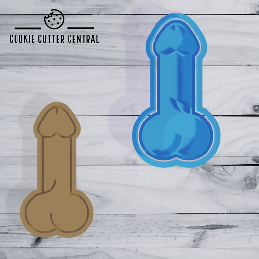Penis Cookie Cutter and Embosser - 9.8cm x 5.2cm