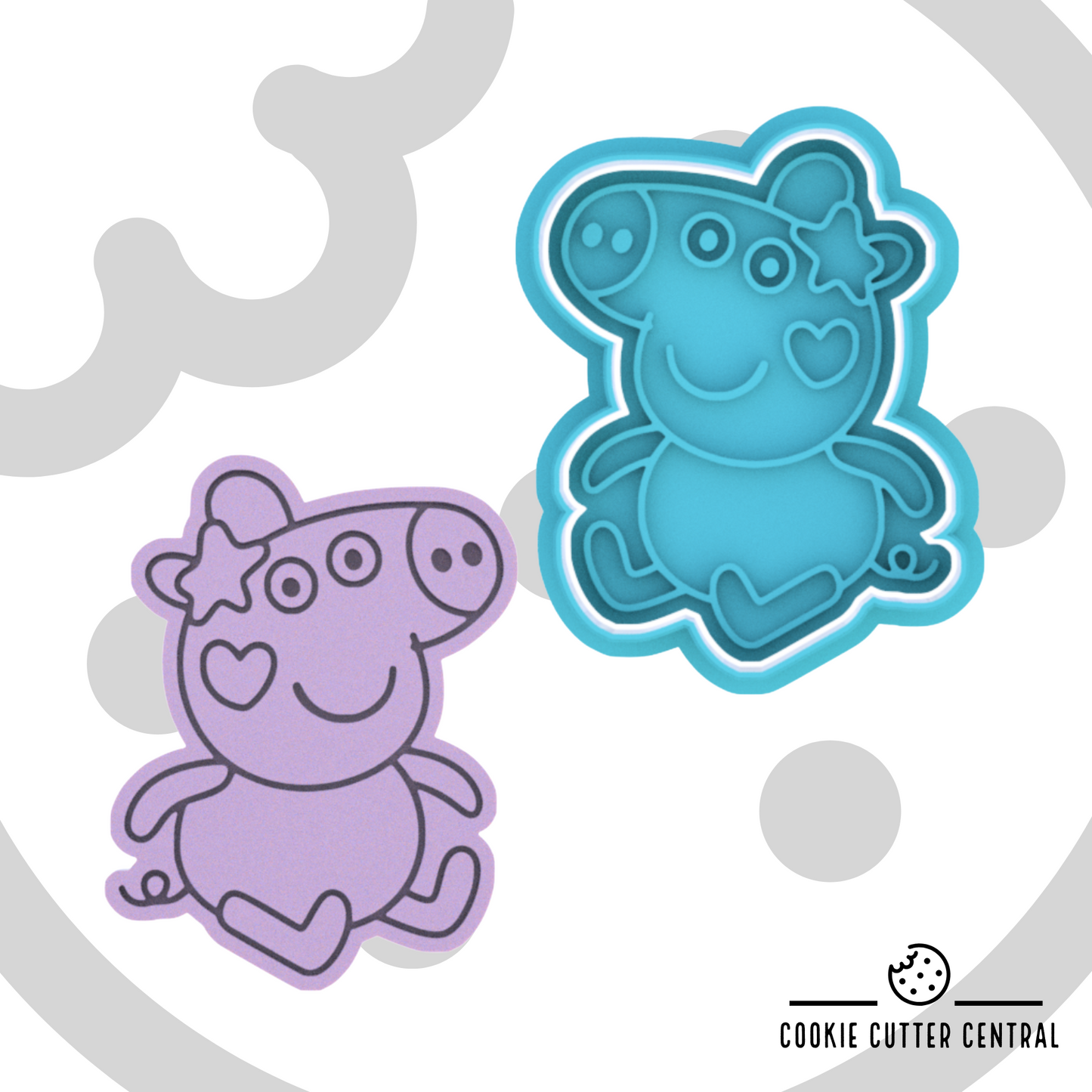 Peppa Pig - Evie Cookie Cutter and Embosser - 7.7cm x 5.9cm
