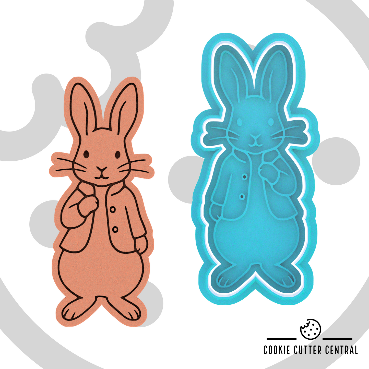 Peter Rabbit Cookie Cutter and Embosser - 9.9cm x 4.2cm