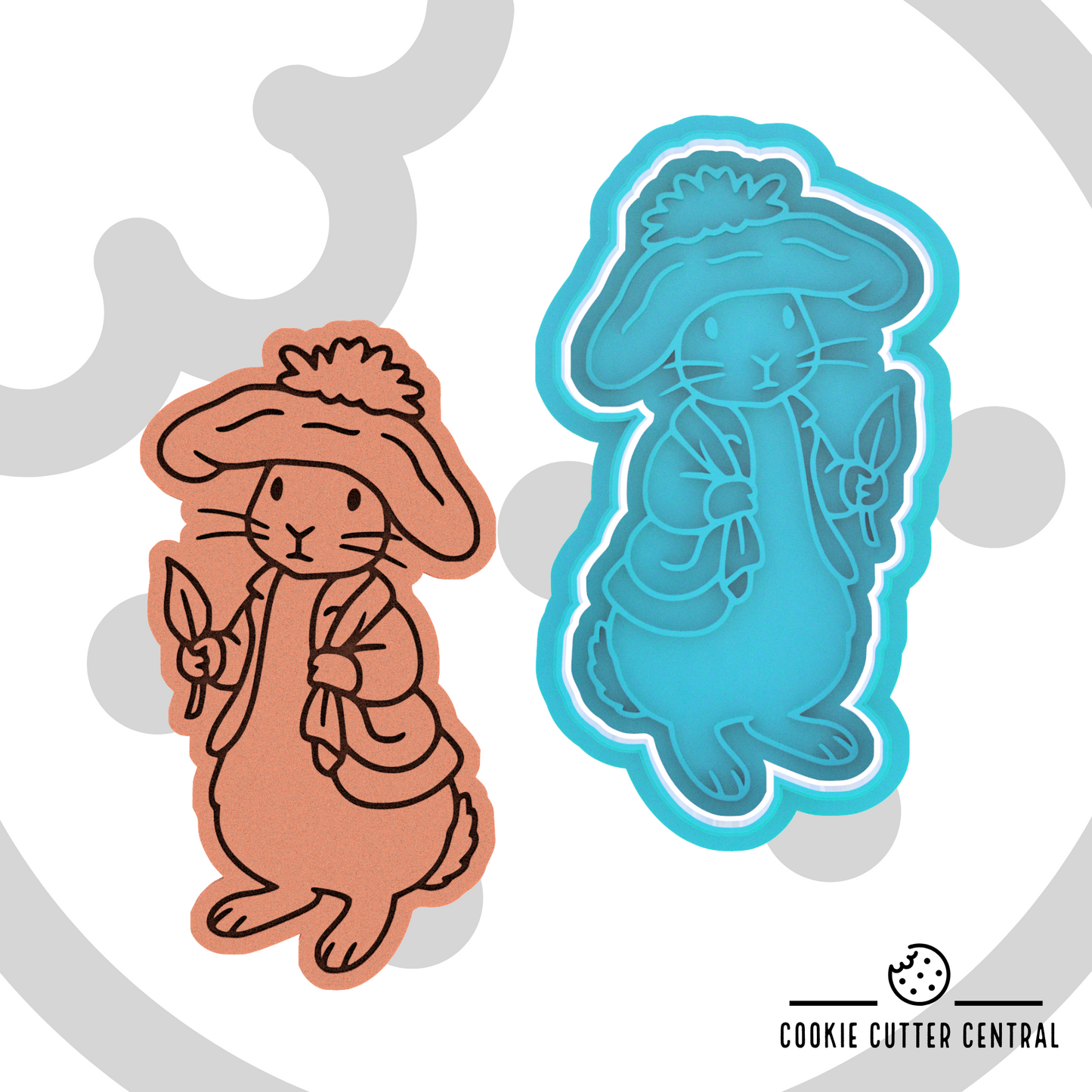 Peter Rabbit - Benjamin Bunny Cookie Cutter and Embosser - 9.2cm x 4.9cm