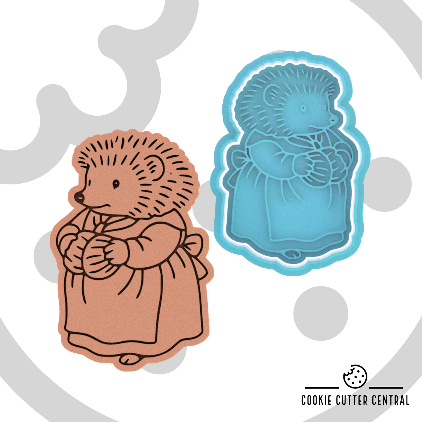 Peter Rabbit - Mrs Twiggy-Winkle Cookie Cutter and Embosser - 7.9cm x 5.3cm