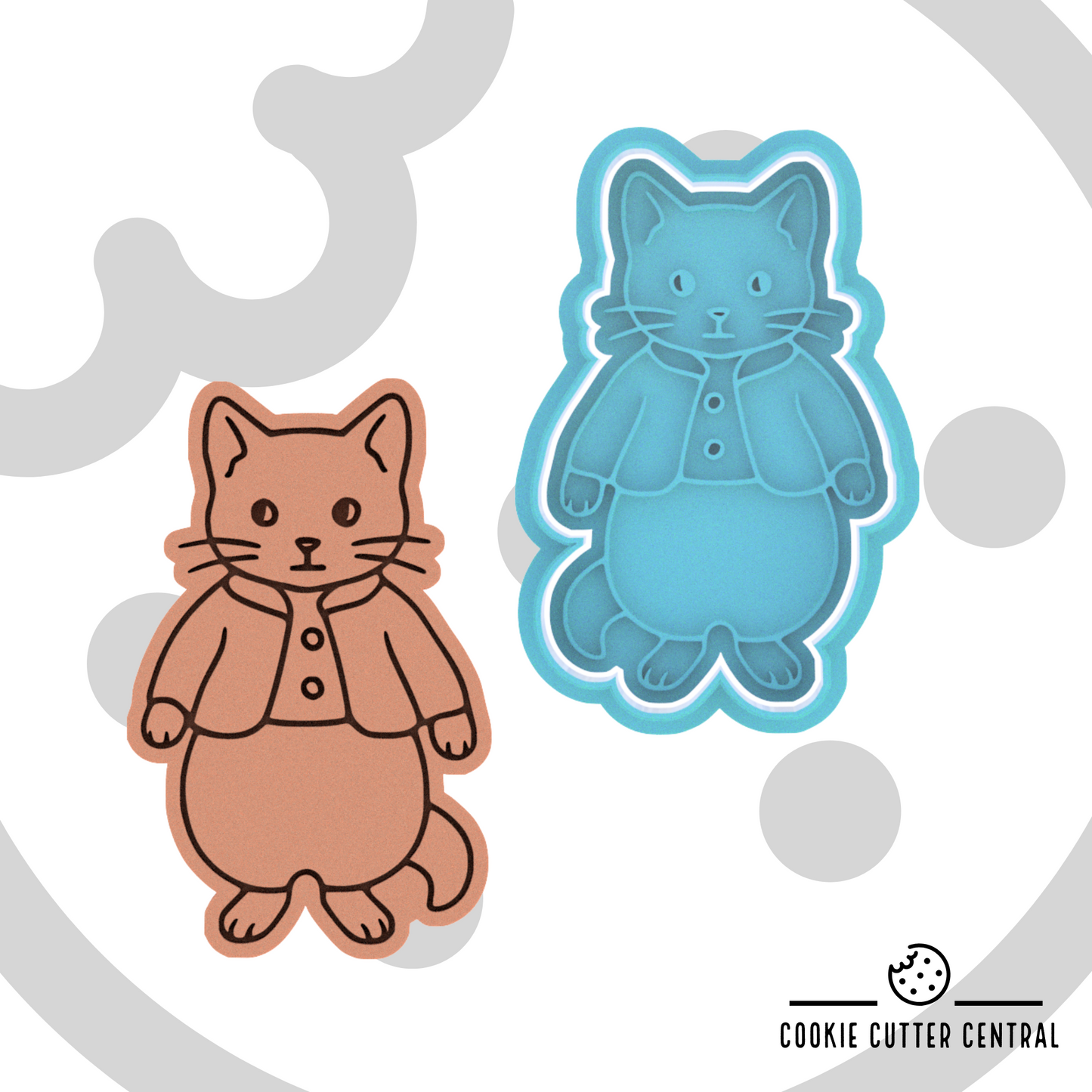 Peter Rabbit - Tom Kitten Cookie Cutter and Embosser - 8.4cm x 5.3cm