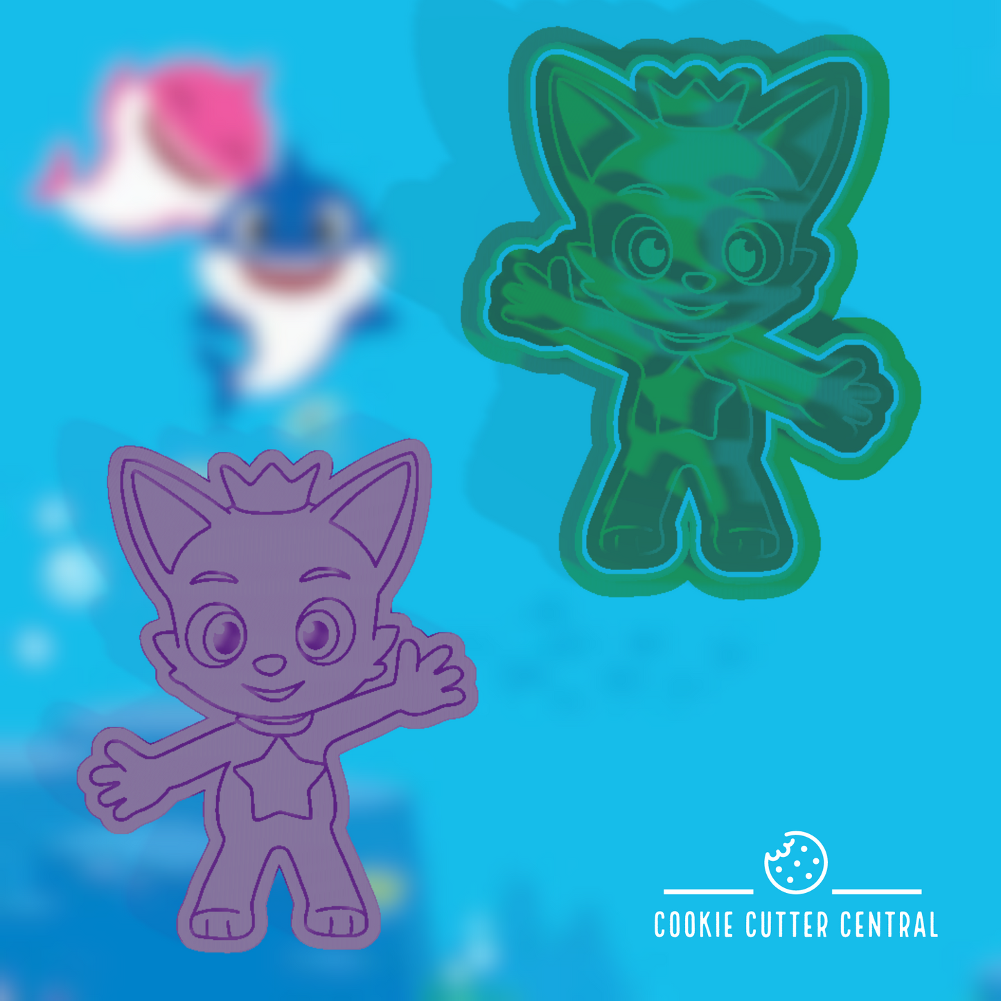 Pinkfong Cookie Cutter and Embosser - 9.4cm x 7.4cm