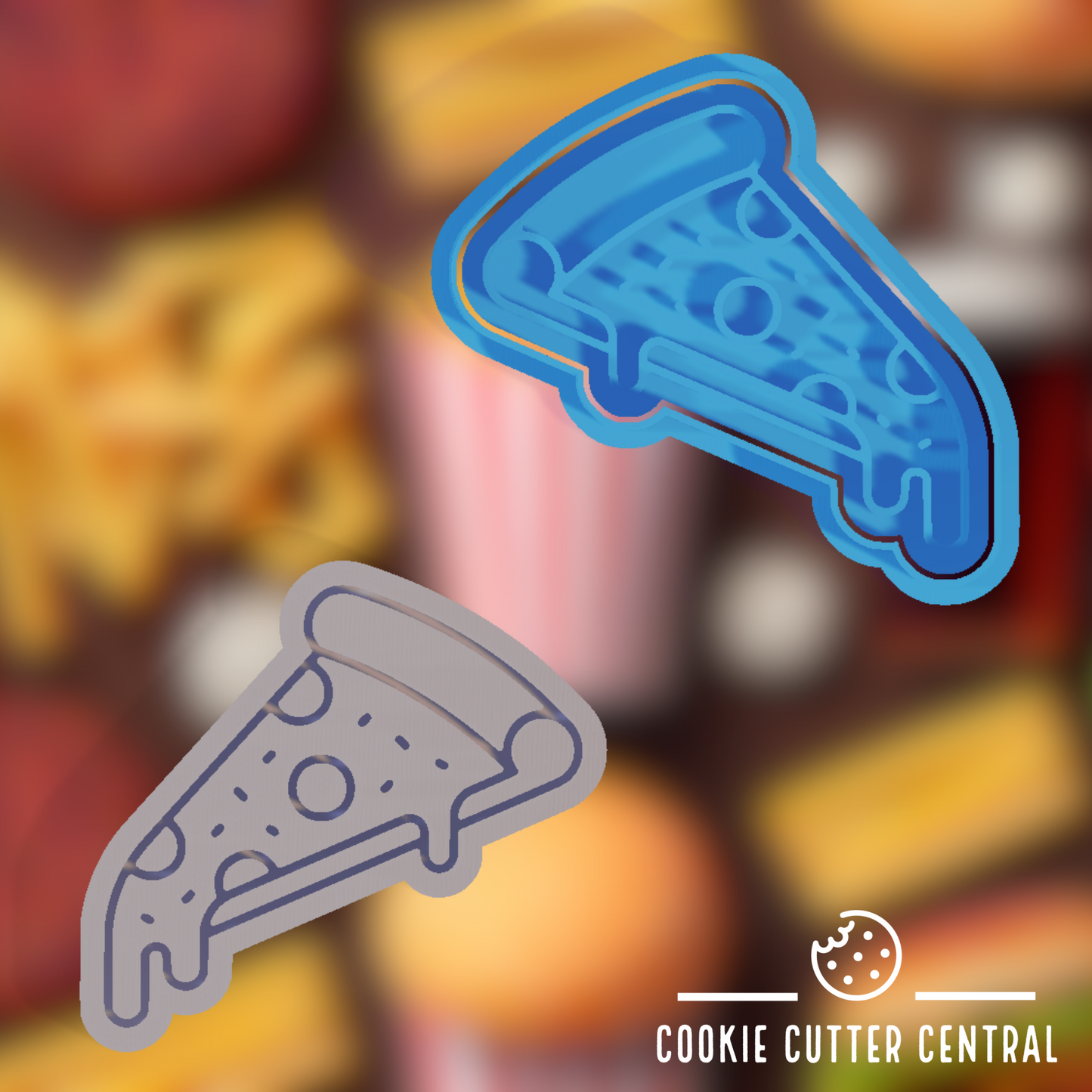 Pizza Slice Cookie Cutter and Embosser - 7.9cm x 8.5cm