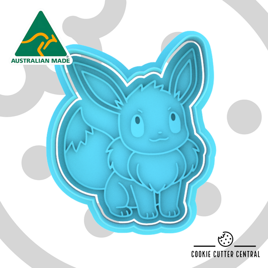 Pokemon (Evie) Cookie Cutter and Embosser - 7.5cm x 6.1cm