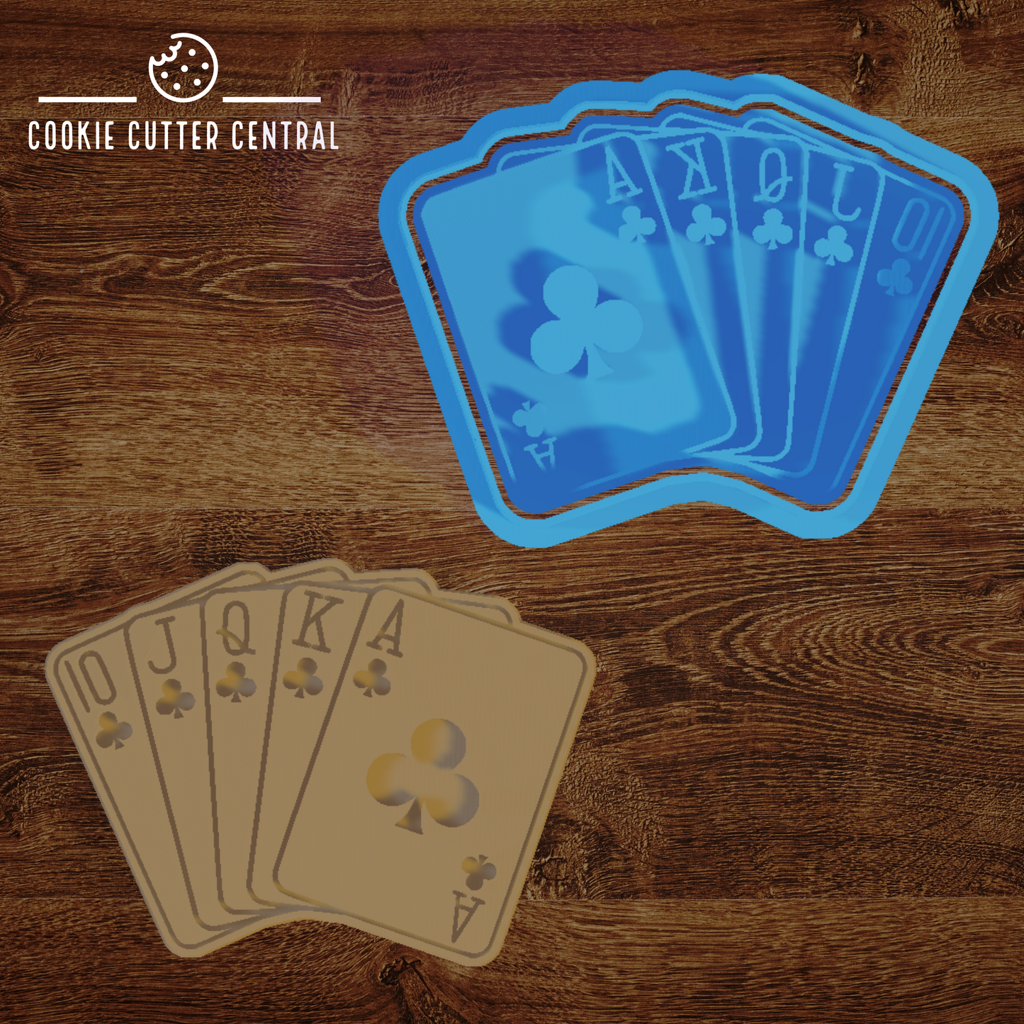 Poker Cards Cookie Cutter and Embosser - 5.9cm x 7.9cm