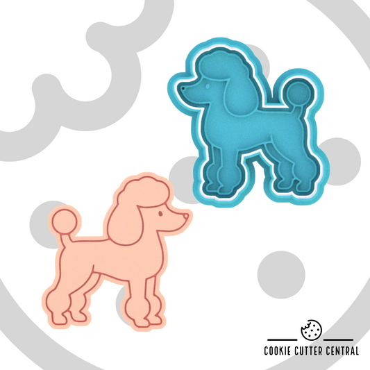 Poodle Cookie Cutter and Embosser - 7.6cm x 7.2cm