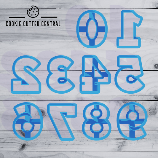 Mini Number Cookie Cutter Set (Chunk Five Font) - 5cm