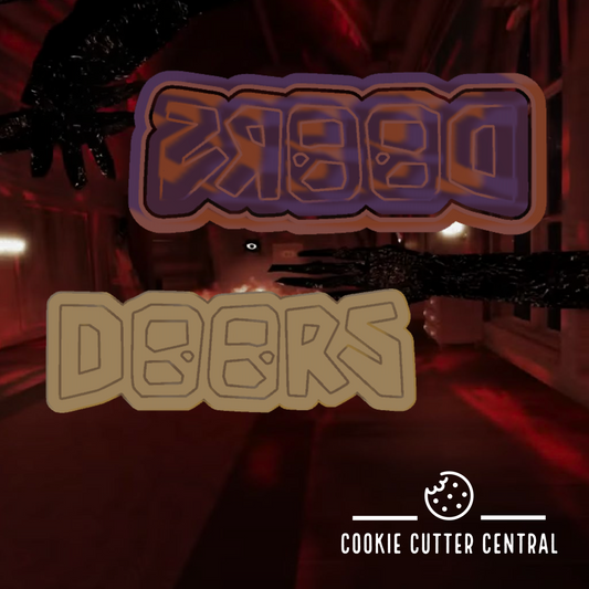 Roblox Doors Game Logo Cookie Cutter and Embosser - 3.5cm x 10.4cm