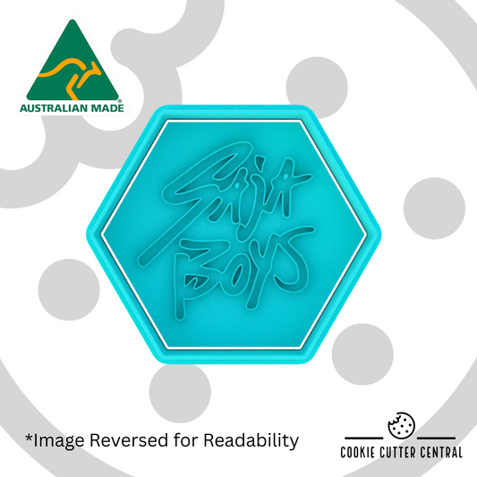 Saja Boys Cookie Cutter and Embosser - 6.5cm Hexagon