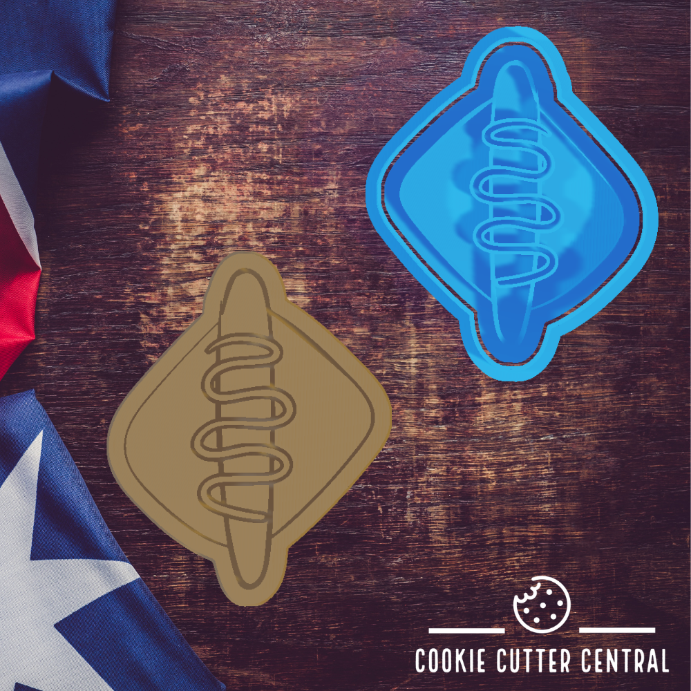 Sausage in bread Cookie Cutter and Embosser - 8.4cm x 6.8cm