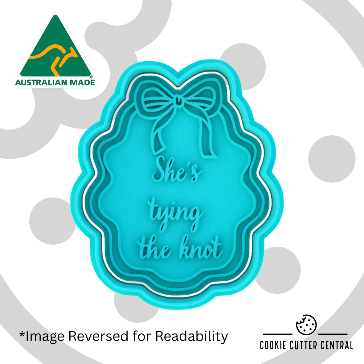 She’s Tying the Knot Cookie Cutter and Embosser - 6.4cm x 6.2cm