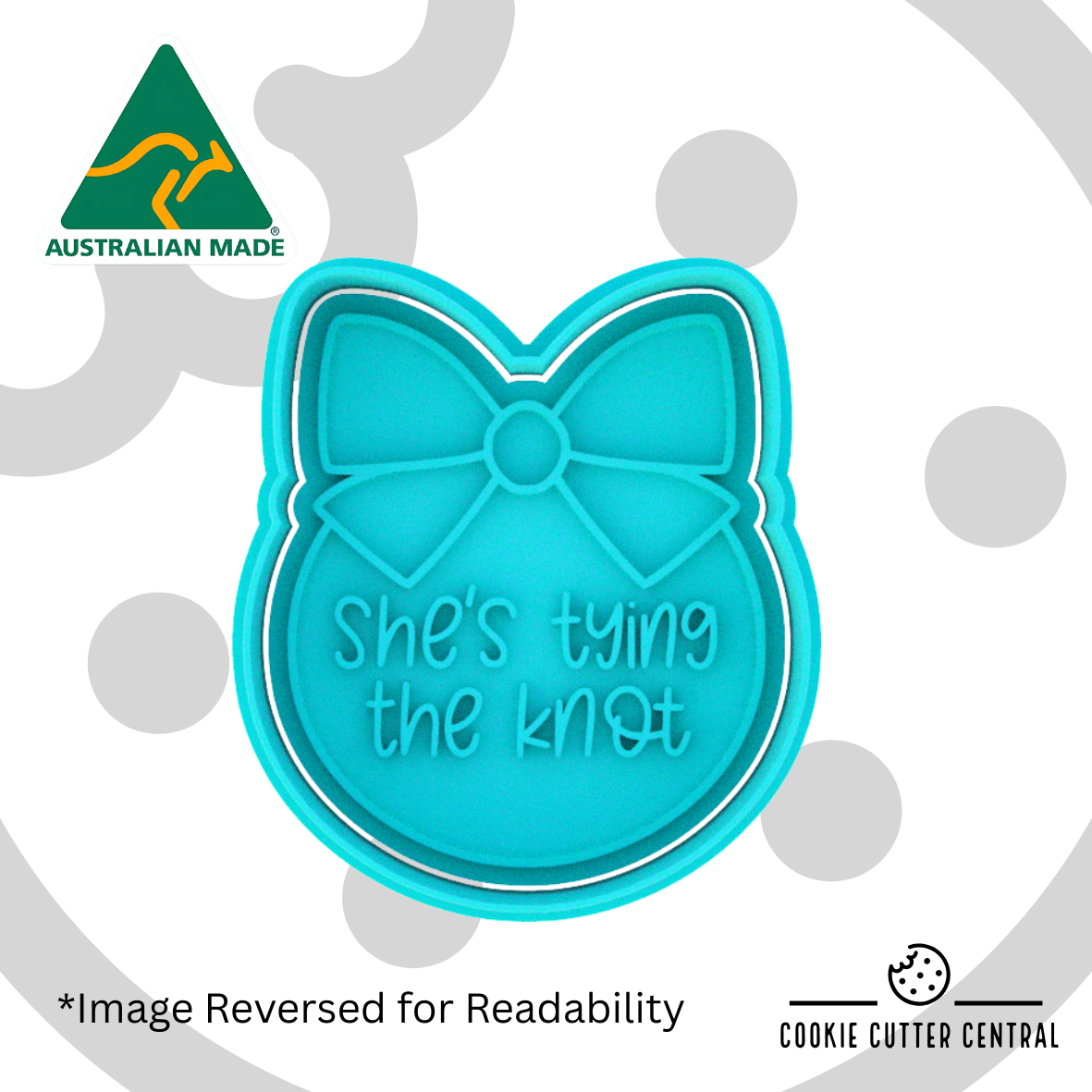 She's Tying the Knot Cookie Cutter and Embosser - 7.9cm x 6.9cm