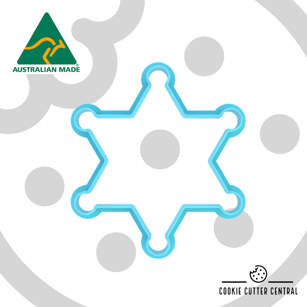 Sherriff Badge Cookie Cutter - 8.9cm x 7.8cm