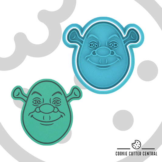Shrek Cookie Cutter and Embosser - 6.9cm x 7.4cm