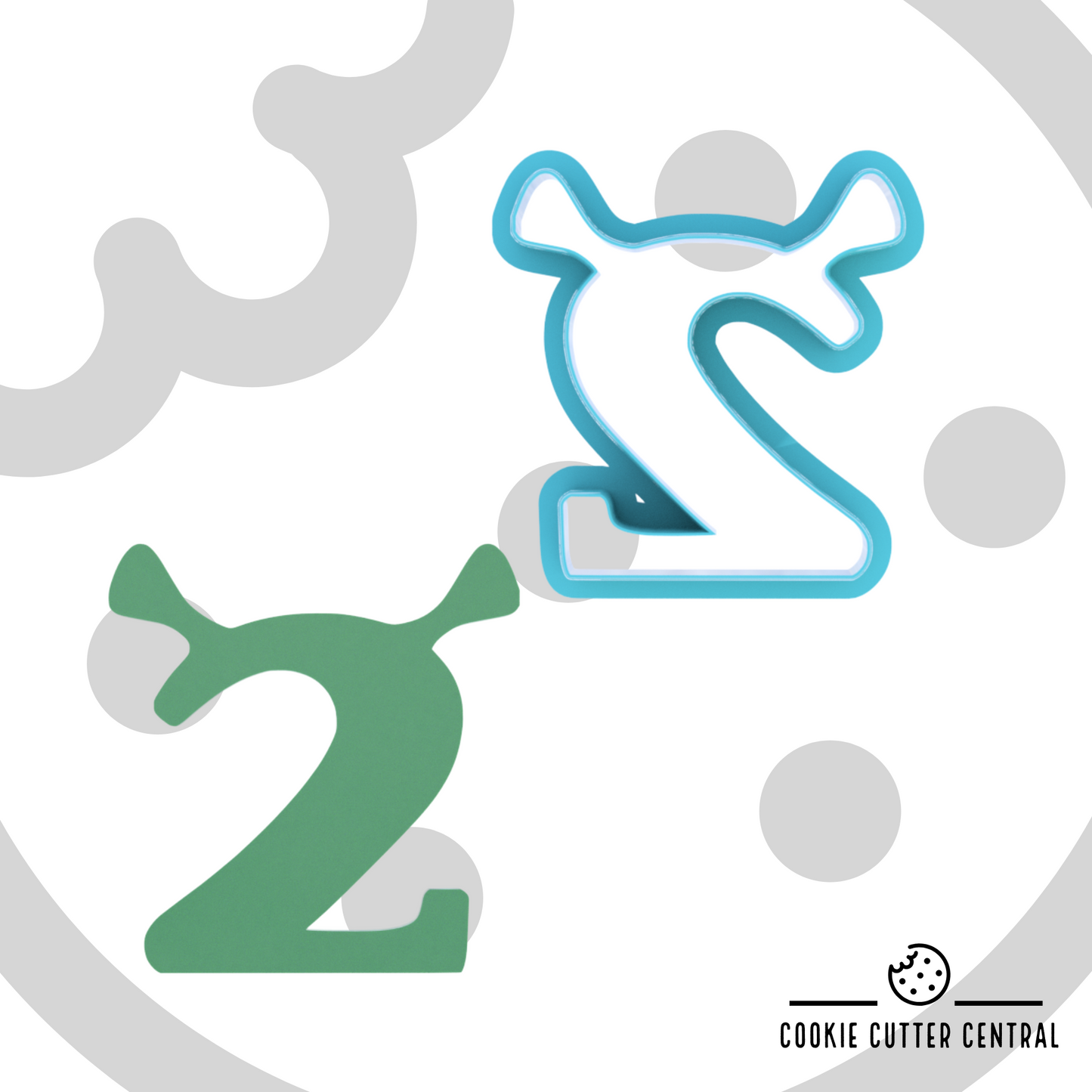Number 2 (Shrek Font) Mini Cookie Cutter - 5.5cm