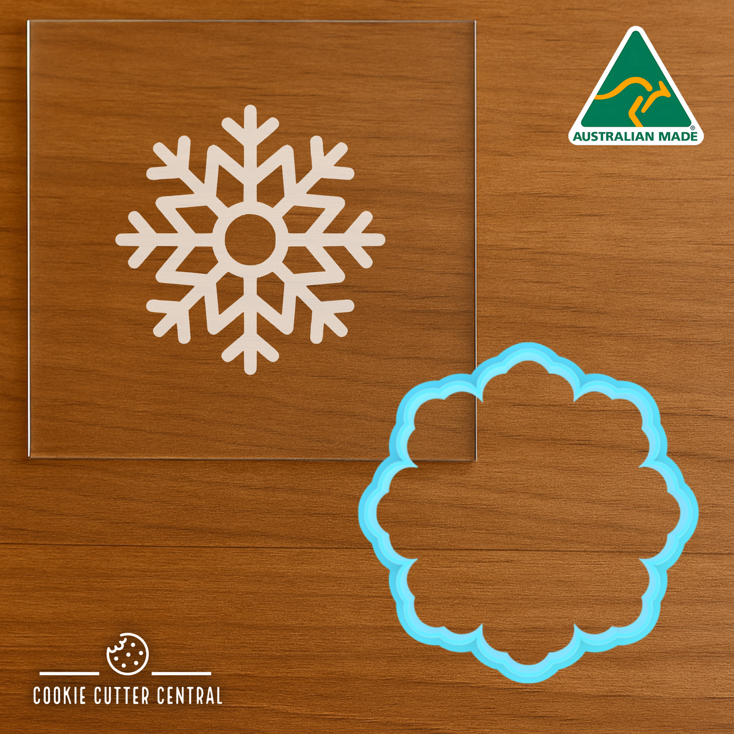 Snowflake Cookie Cutter for Acrylic Debosser - 6.9cm x 6.9cm
