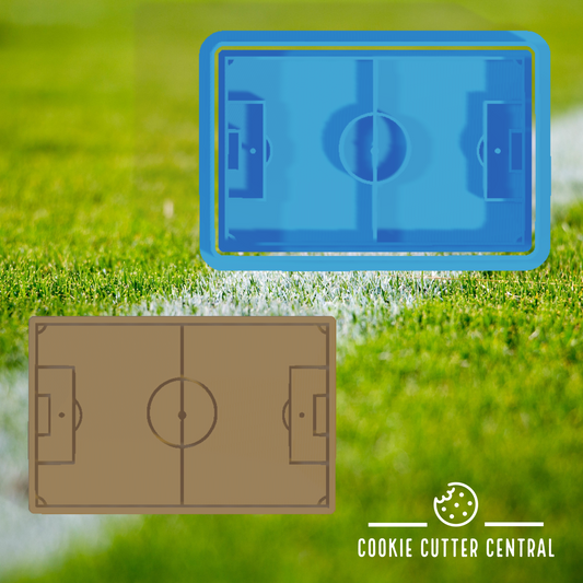 Soccer Field Cookie Cutter and Embosser Stamp - 5.4cm x 8.3cm