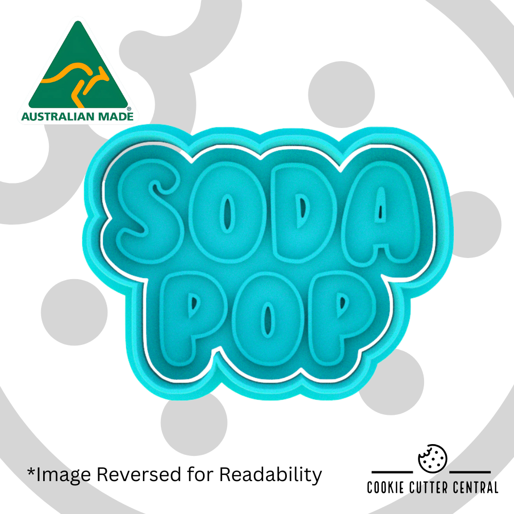 Soda Pop Cookie Cutter and Embosser - 5.4cm x 7.6cm