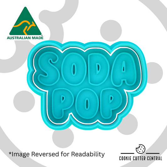 Soda Pop Cookie Cutter and Embosser - 5.4cm x 7.6cm