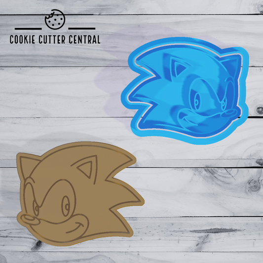 Sonic Cookie Cutter and Embosser - 6cm x 7.3cm