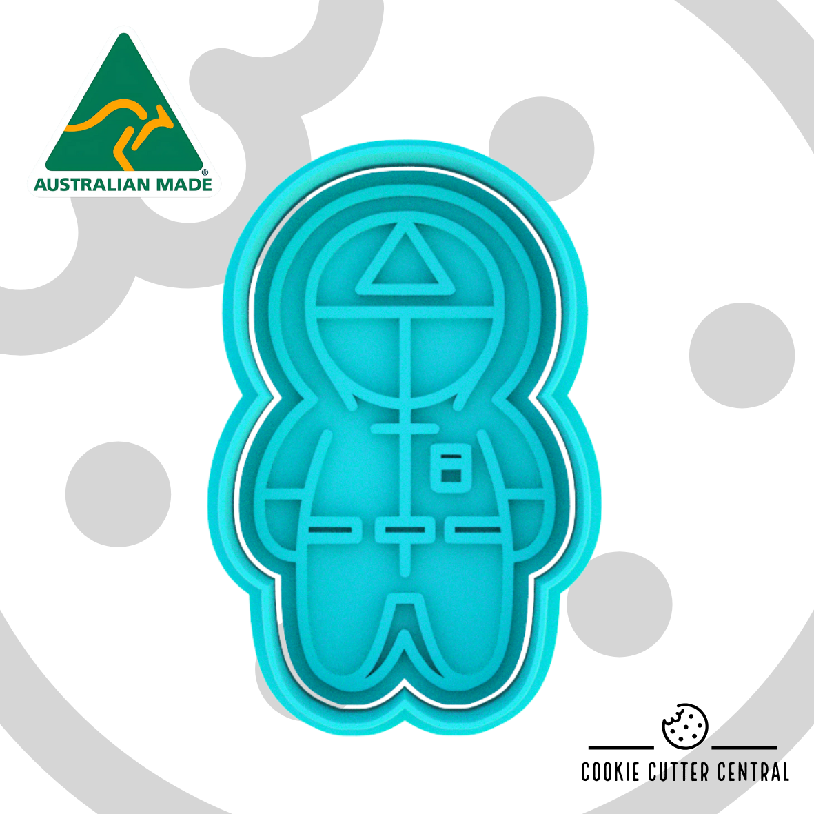 Squid Game Character Cookie Cutter and Embosser - 8.2cm x 5.1cm