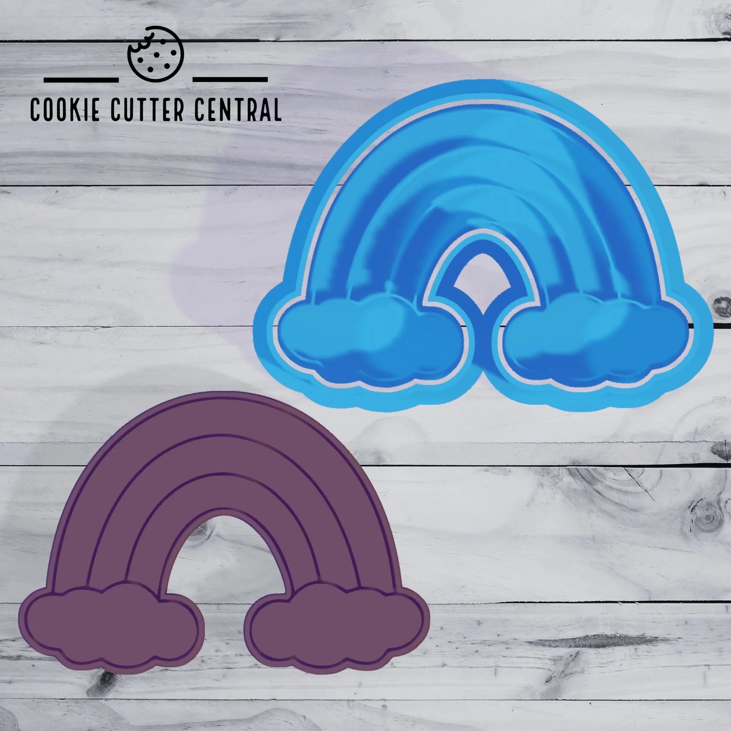 Mini Rainbow Cookie Cutter and Embosser - 3.4cm x 5cm