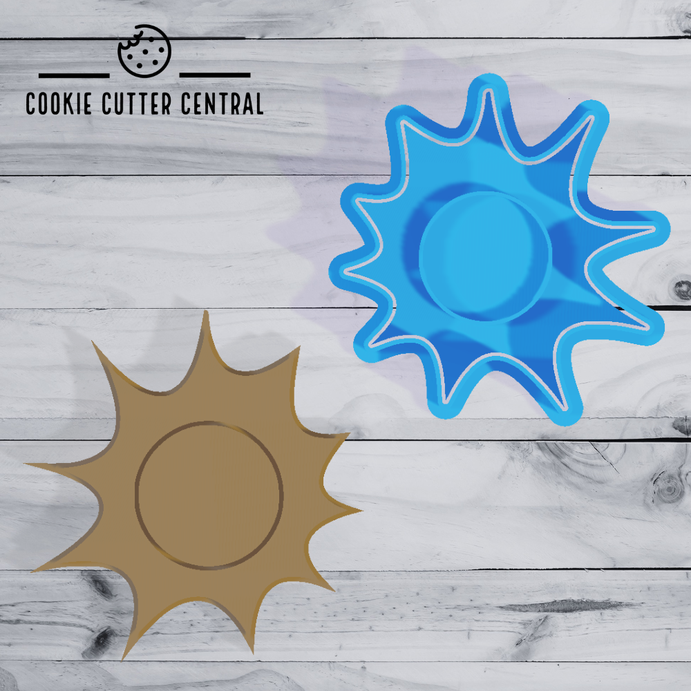 Sun Cookie Cutter and Embosser - 8.6cm x 8.3cm