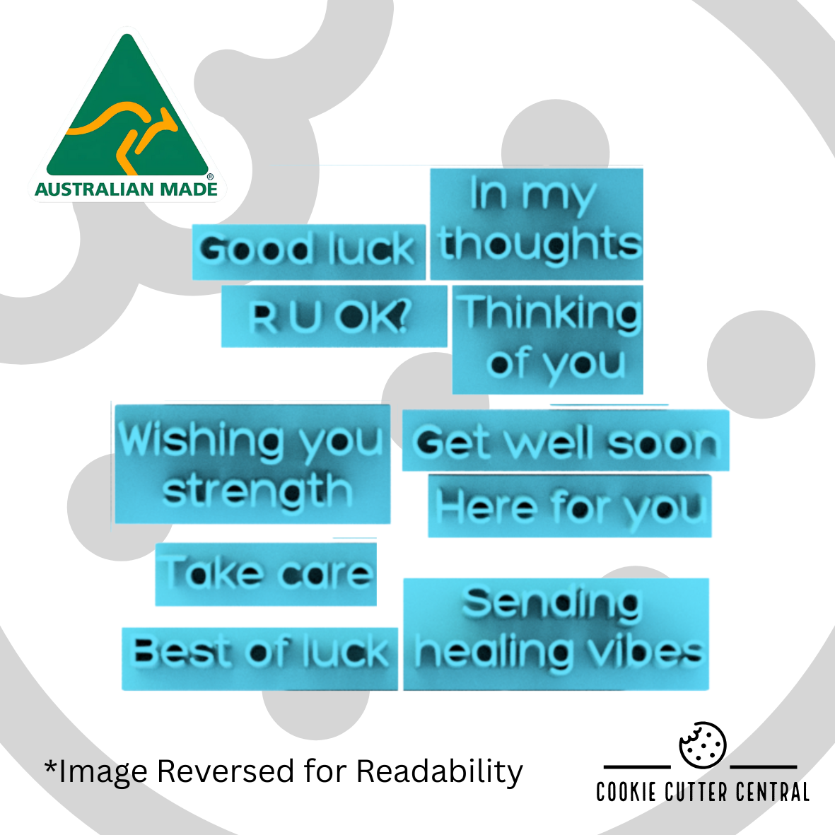 Support and Wellbeing Mini Word Stamp Set